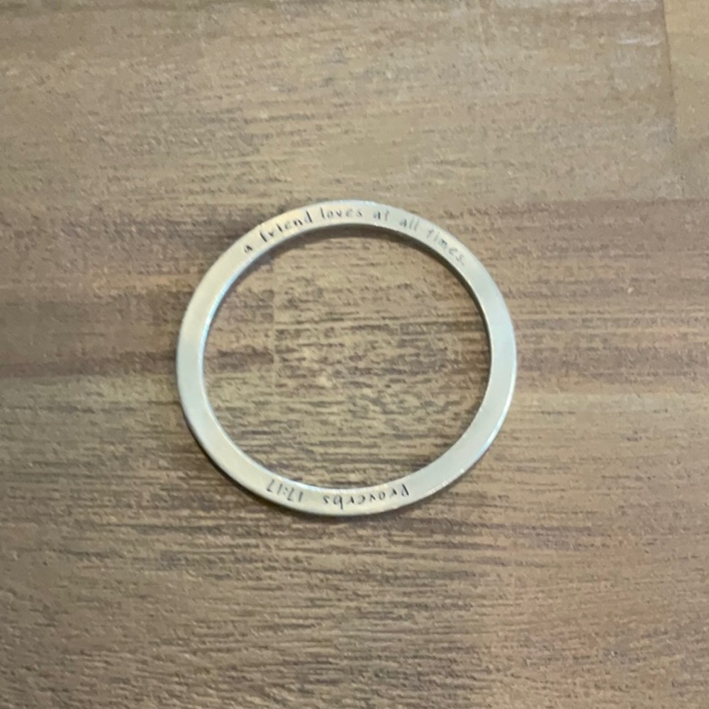 Silver Engraved Bangle Bracelet